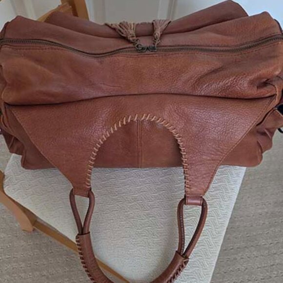 Cutter & Buck Leather & Brass-Studded Duffle-19" - Picture 5 of 9